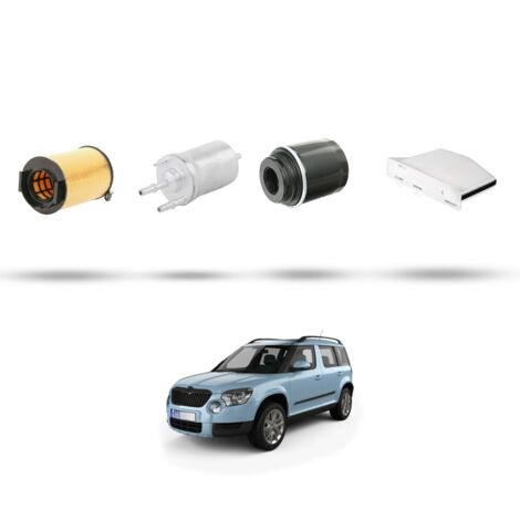 Kit tagliando 4 filtri compatibile con Skoda YETI (5L) 1.4 TSI 90kw Dal 2010 (1/5)