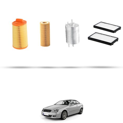 Kit tagliando 4 filtri compatibile con Mercedes Classe CLK (A209,C209) 200 125kw Dal 2002 Al 2009 (1/5)