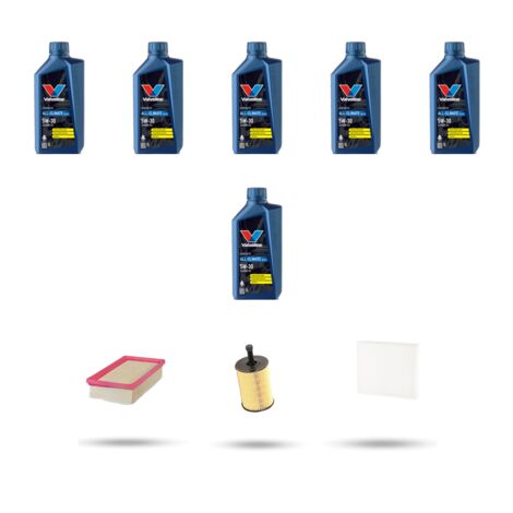Kit tagliando 3 FILTRI e 6L OLIO compatibile con Vw Golf IV (1j1 1j5) R32 177kw Dal 2002 al 2003 (1/5)