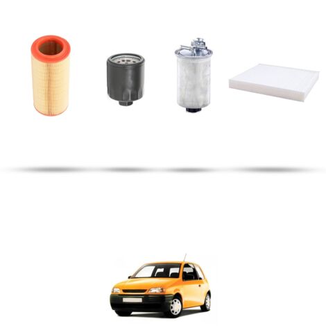 Kit tagliando 4 filtri compatibile con Seat Arosa 1.7 SDI 44Kw Dal 1997 (1/4)