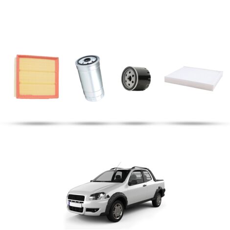 Kit tagliando 4 filtri compatibile con Fiat Strada (178,278) 1.9 JTD 59kw dal 2002 (1/5)