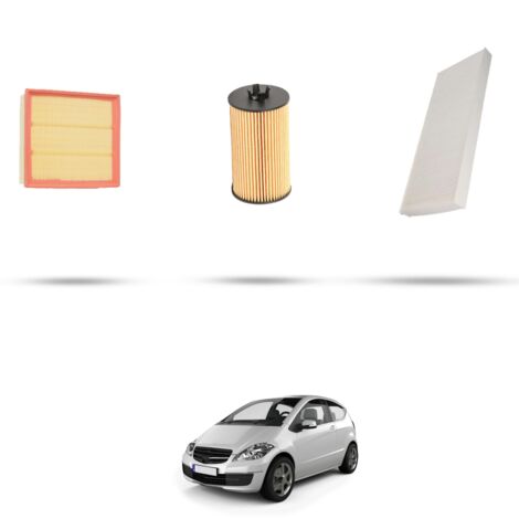 Kit tagliando 3 filtri compatibile con Mercedes Classe A (w169) A200 100kw Dal 2004 al 2012 (1/4)