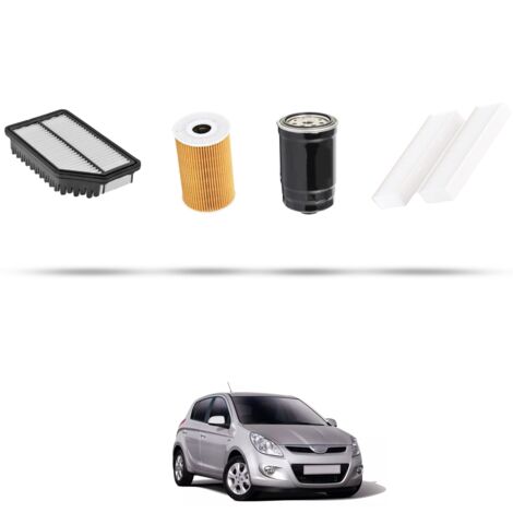 Kit tagliando 4 filtri compatibile con Hyundai i20 1.6 CRDi 85KW dal 2009 (1/5)