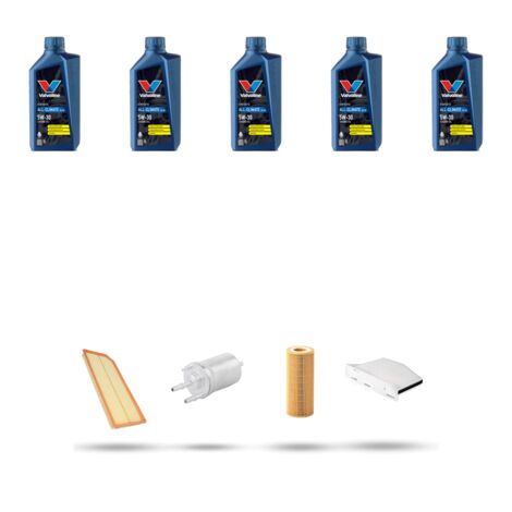 Kit tagliando 4 FILTRI e 5L OLIO compatibile con Seat Leon II (1P1) 2.0 TFSI Cupra 177kw dal 2006 al 2011 (1/5)