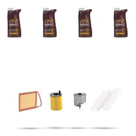 Kit tagliando 4 FILTRI e 4L OLIO compatibile con Peugeot 5008 1.6 HDI 82kw dal 2009 (1/5)