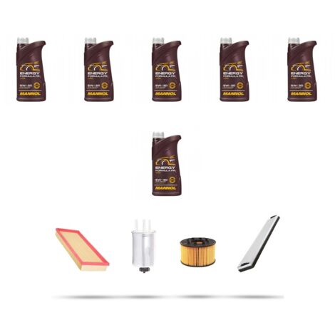 Kit tagliando 4 FILTRI e 6L OLIO compatibile con Ford Mondeo III 2.0 Tdci 85kw dal 2000 al 2007 (1/5)