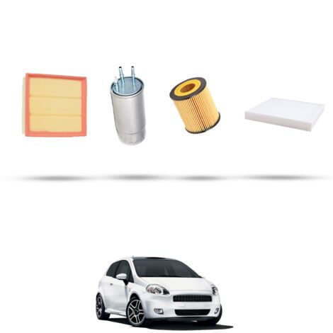 Kit tagliando 4 filtri compatibile con Fiat Grande Punto 1.9 Multijet 88kw dal 2005 (1/5)