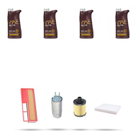Kit tagliando 4 FILTRI e 4L OLIO compatibile con Fiat Linea (110) 1.3 Multijet 16V 66kw dal 2007 (1/5)