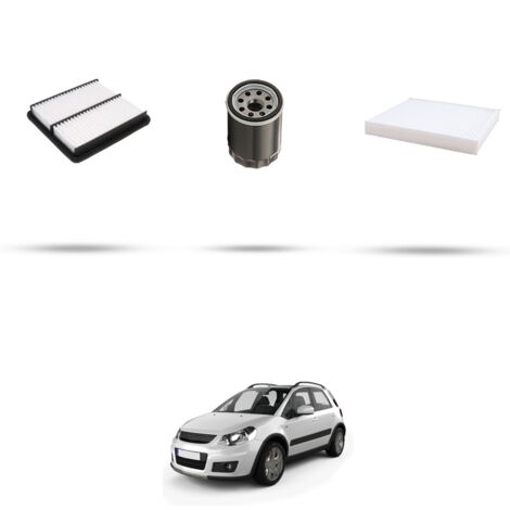 Kit tagliando 3 filtri compatibile con Suzuki Sx4 1.6 GPL 79kw Dal 2006 (1/4)
