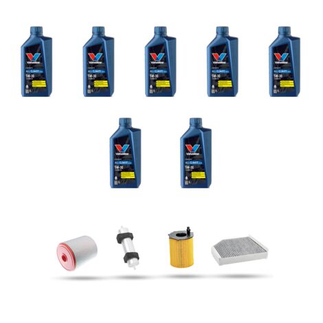 Kit tagliando 4 FILTRI e 7L OLIO compatibile con Audi A7 (4GA,4GF) 3.0 tdi 176kw dal 2011 (1/5)