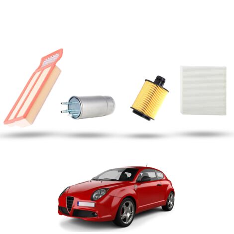 Kit Tagliando 4 filtri compatibile con Alfa Romeo Mito (955) 1,3 jtdm 62kw dal 2011 (1/5)