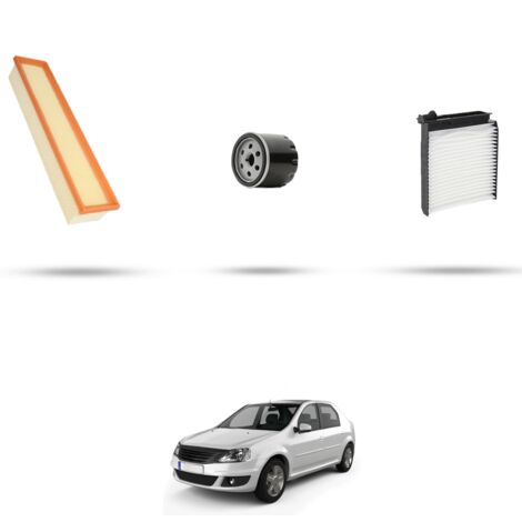 Kit tagliando 3 filtri compatibile con Dacia Logan 1.6 Bifuel 62kw dal 2010 (1/4)