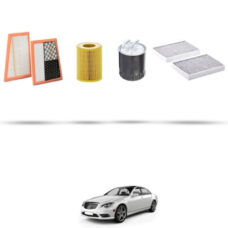 Kit tagliando 4 filtri compatibile con Mercedes Classe S (W221) 320 CDI 173kw Dal 2006 (1/5)