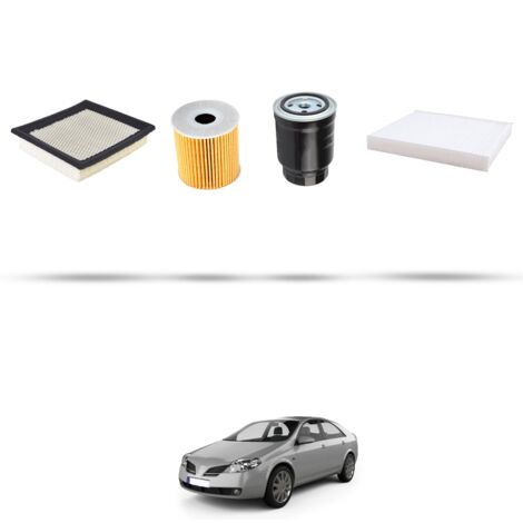 Kit tagliando 4 filtri compatibile con Nissan Primera (P12) 2.2 di 93Kw Dal 2002 (1/5)