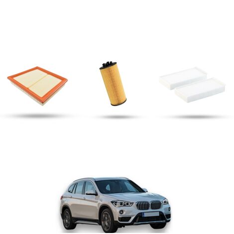 Kit tagliando 3 filtri compatibile con Bmw x1 (F48) 20i 141kw dal 2015 (1/4)