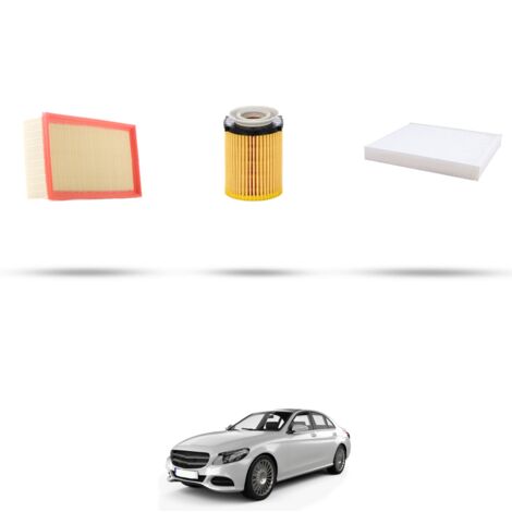 Kit tagliando 3 filtri compatibile con Mercedes Classe C (W205,S205,C205) 350e 155kw Dal 2015 (1/4)