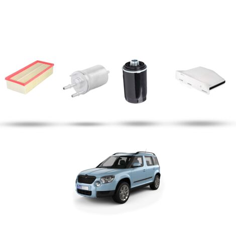 Kit tagliando 4 filtri compatibile con Skoda YETI (5L) 1.8 TSI 118Kw Dal 2009 (1/5)