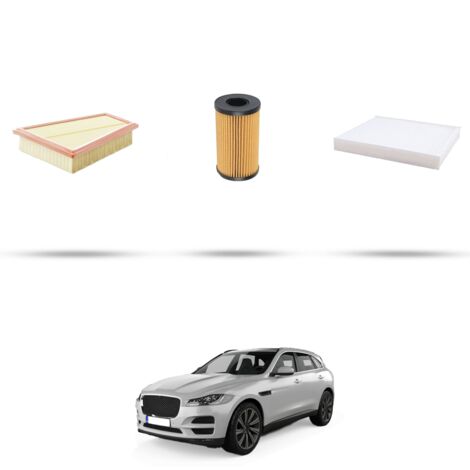 Kit tagliando 3 filtri compatibile con Jaguar F-Pace (X761) 2.0 D165 MHEV 120kw dal 2020 (1/4)