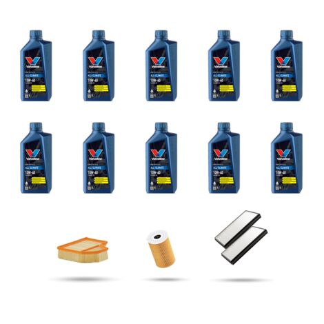 Kit tagliando 3 FILTRI e 10L OLIO compatibile con Bmw serie 6 (E63,E64) M6 373kw dal 2005 (1/4)