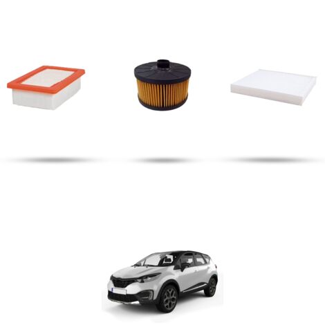 Kit tagliando 3 filtri compatibile con Renault Captur II 1.0 TCe 74Kw dal 2020 (1/4)