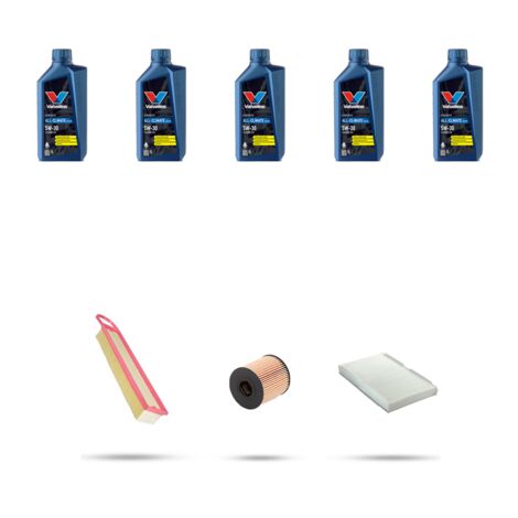 Kit tagliando 3 FILTRI e 5L OLIO compatibile con Citroen C4 1.6 16v vti 88kw dal 2008 al 2010 (1/5)