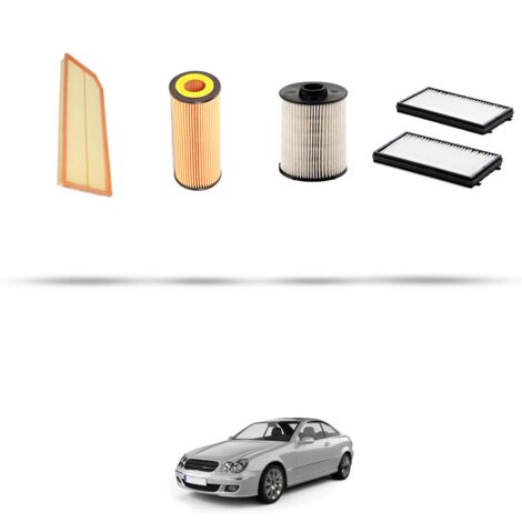 Kit tagliando 4 filtri compatibile con Mercedes Classe CLK (A209,C209) 270 CDI 125kw Dal 2002 Al 2005 (1/5)