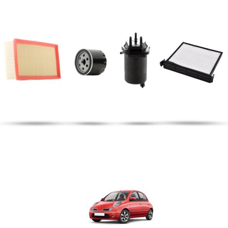 Kit tagliando 4 filtri compatibile con Nissan Micra III (k12) 1.5 dCI 63kw Dal 2006 al 2010 (1/5)