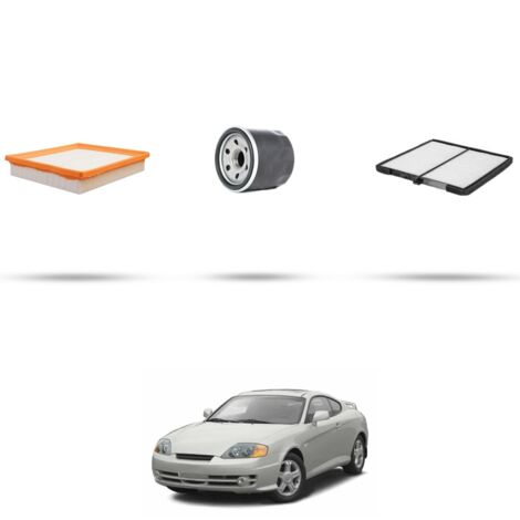 Kit tagliando 3 filtri compatibile con Hyundai Coupe II 2.0i 102kw (GK) dal 2002 (1/4)