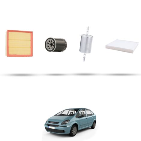 Kit tagliando 4 filtri compatibile con Citroen Xsara Picasso 2.0 16v 100kw 2003 a l2010 (1/5)
