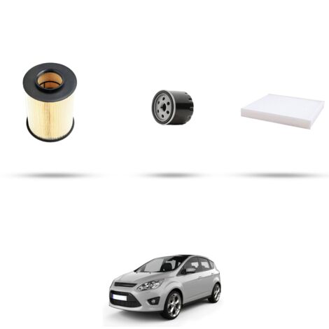 Kit tagliando 3 filtri compatibile con Ford C-Max II 1.0 EcoBoost 74kw dal 2012 (1/4)