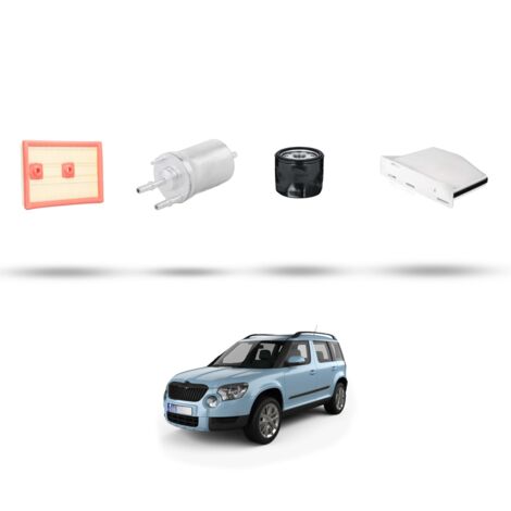 Kit tagliando 4 filtri compatibile con Skoda YETI (5L) 1.4 TSI 110kw Dal 2015 (1/5)