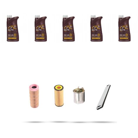 Kit tagliando 4 FILTRI e 5L OLIO compatibile con Mercedes A (W168) 170 CDI 66kw dal 1998 (1/5)
