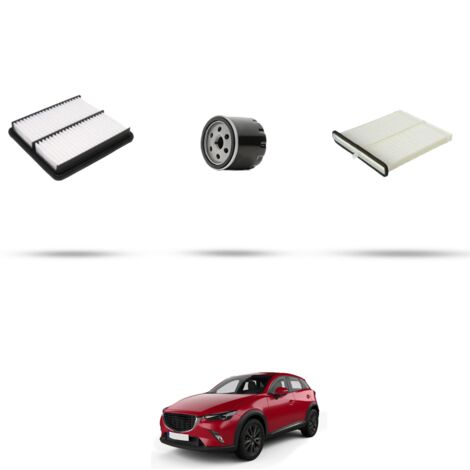 Kit tagliando 3 filtri compatibile con Mazda Cx-3 (DK) 2.0 Skyactiv-G 110kw dal 2015 (1/4)