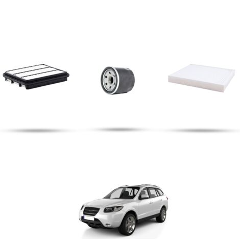 Kit tagliando 3 filtri compatibile con Hyundai Santa FE II 2.7 V6 139kw dal 2006 (1/4)