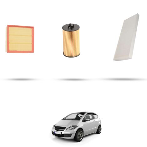 Kit tagliando 3 filtri compatibile con Mercedes Classe A (w169) A170 85kw Dal 2004 al 2009 (1/4)
