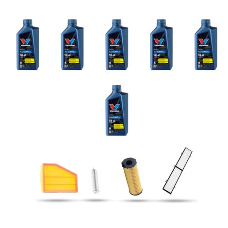 Kit tagliando 4 FILTRI e 6L OLIO compatibile con Bmw serie 1 (E81,E82,E87,E88) 116d 66kw dal 2009 al 2012 (1/5)