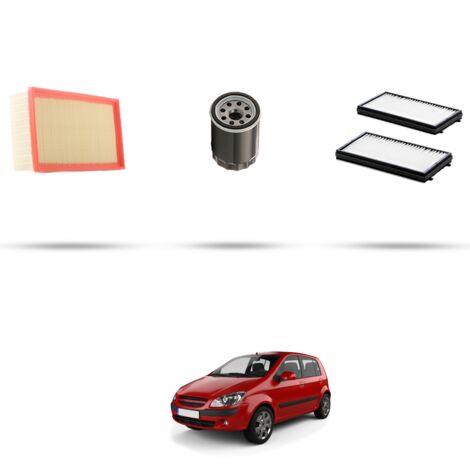 Kit tagliando 3 filtri compatibile con Hyundai Getz 1.1 46kw dal 2002 (1/4)