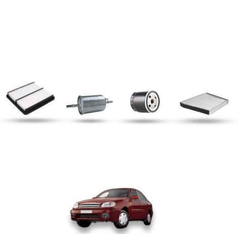 Kit tagliando 4 filtri compatibile con Chevrolet Lanos 1.4 55KW dal 97 al 2010 (1/5)