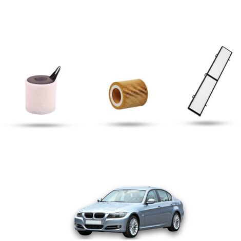Kit Tagliando 3 filtri compatibile con BMW Serie 3 (E90,E91,E92,E93) 318i 95kw dal 2005 (1/4)