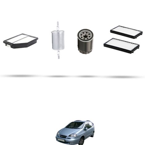 Kit tagliando 4 filtri compatibile con Chevrolet Rezzo 2.0 16v 89Kw dal 2000 (1/5)