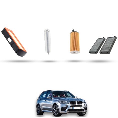 Kit tagliando 4 filtri compatibile con Bmw x5 (F15,F85) 30d 190kw dal2013 (1/5)
