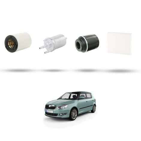 Kit tagliando 4 filtri compatibile con Skoda Fabia II (545,542) 1.2 TSI 63kw dal 2010 al 2014 (1/5)