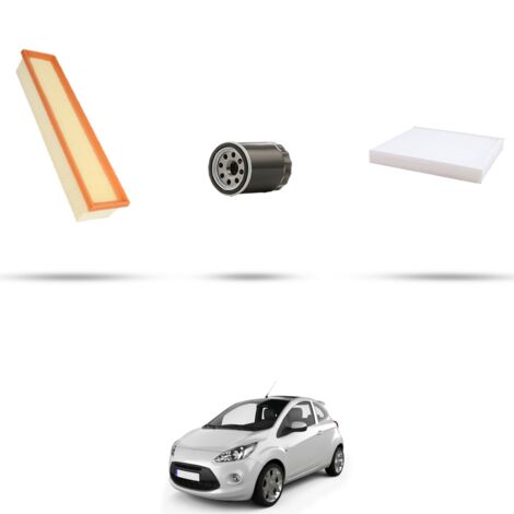 Kit tagliando 3 filtri compatibile con Ford KA II 1.2 51kw dal 2008 (1/4)