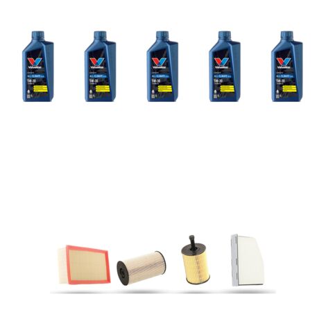 Kit tagliando 4 FILTRI e 5L OLIO compatibile con Audi A3 II (8P1,8PA) 2.0 tdi 120kw dal 2006 (1/5)