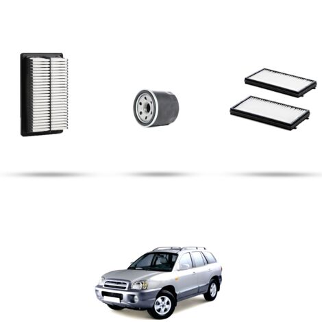 Kit tagliando 3 filtri compatibile con Hyundai Santa FE I 2.4 16v 107kw dal 2000 (1/4)