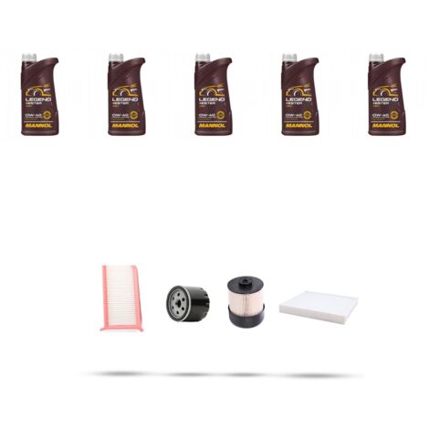 Kit tagliando 4 FILTRI e 5L OLIO compatibile con Renault Clio IV 1.5 DCI 66kw Dal 2012 (1/5)