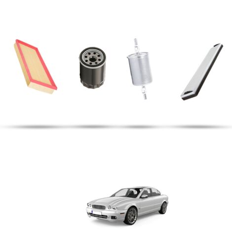 Kit tagliando 4 filtri compatibile con Jaguar X-Type (X400) 3.0 V6 169kw dal 2001 (1/5)