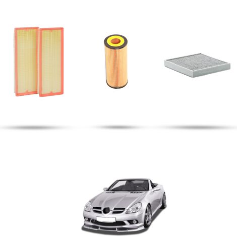 Kit tagliando 3 filtri compatibile con Mercedes Classe SLK (R171) 300 170kw Dal 2009 (1/4)