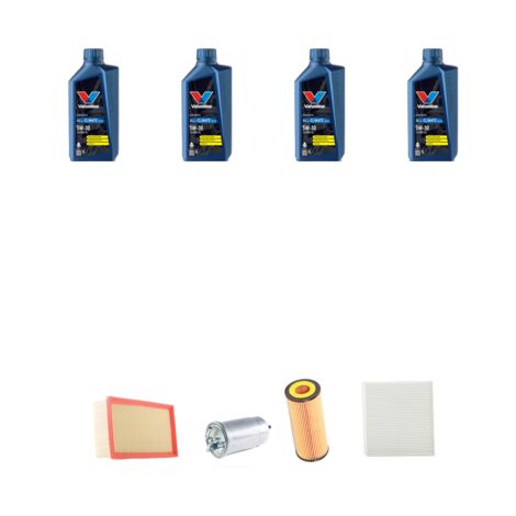 Kit tagliando 4 FILTRI e 4L OLIO compatibile con Audi A4 (B6,B7) 2.0 tdi 103kw dal 2004 al 2008 (1/5)
