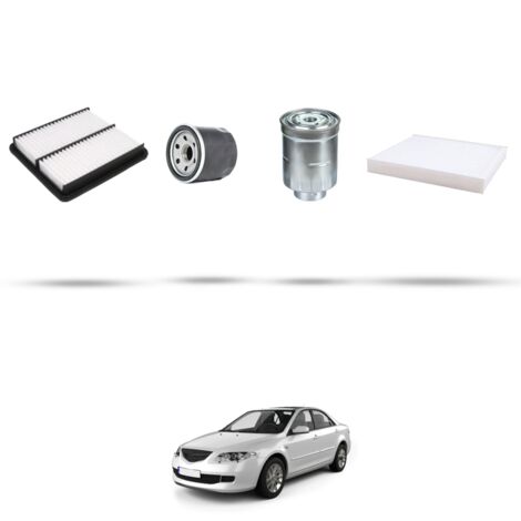 Kit tagliando 4 filtri compatibile con Mazda 6 (GH) 2.2 CD 92kw dal 2009 (1/5)